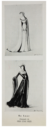 I costumi del Re Lear disegnati da Pizzi